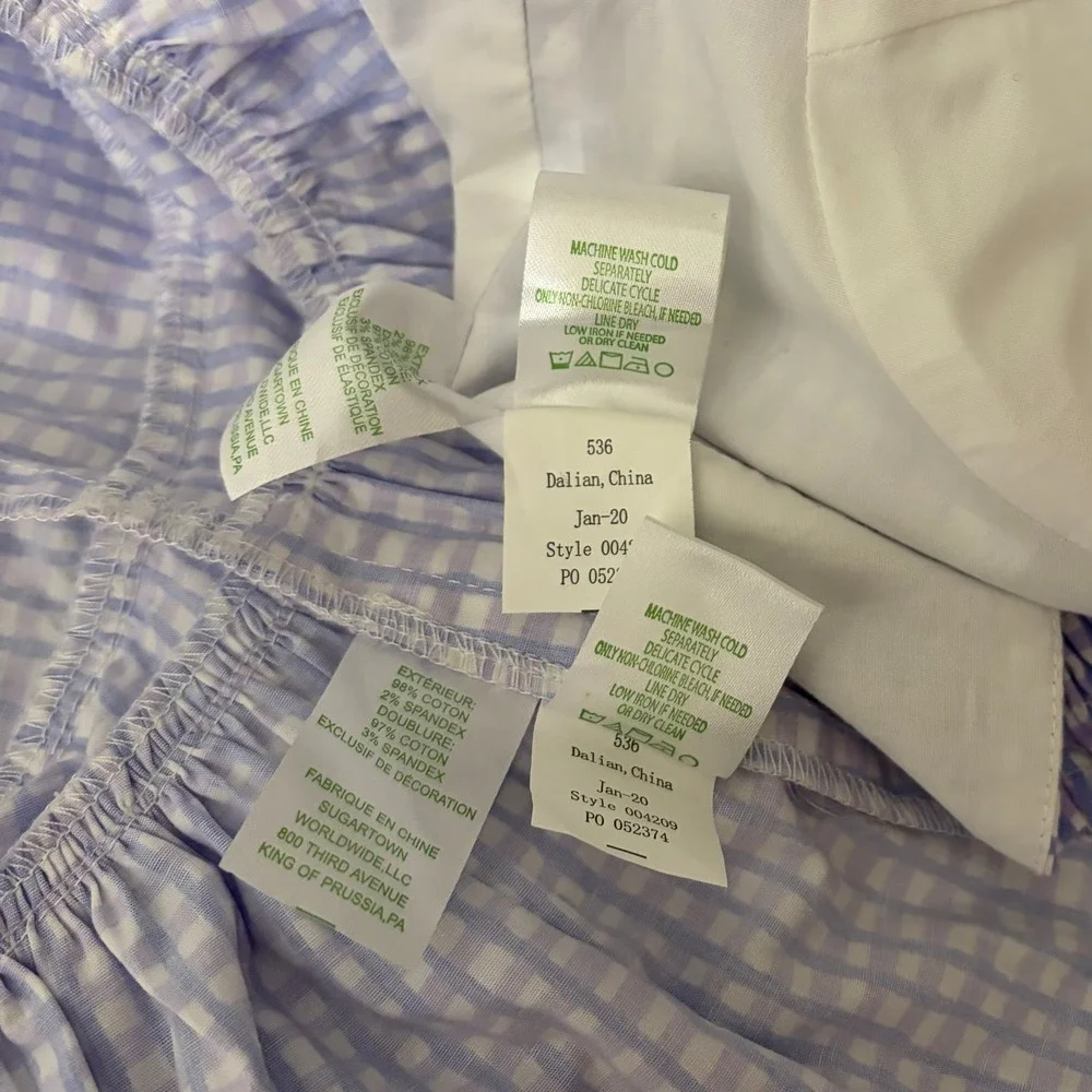 LILLY PULITZER Rosalie Lilac Gingham Crop Top Ruffle Skirt 2 Piece Size 2